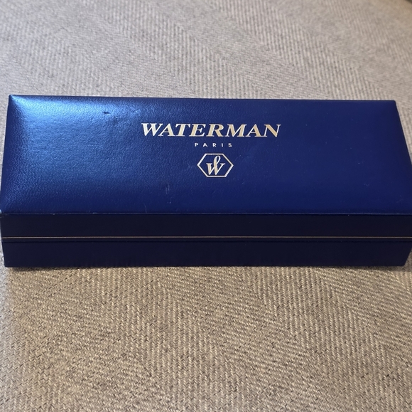 Waterman Brushed Chrome Ballpoint Pen & Box - Picture 3 of 12
